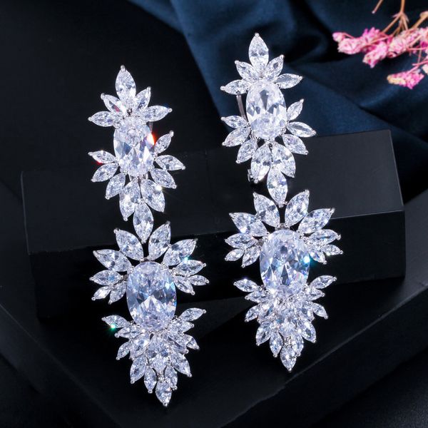 cwwzircons роскошный ясно cubic циркон камень установка длинные свадебные падение мотаться серьги с маркиза форма циркониевого cz322 200923, Silver
cwwzircons роскошный ясно cubic циркон камень установка длинные свадебные падение мотаться серьги с маркиза форма циркониевого cz322 200923, Silver