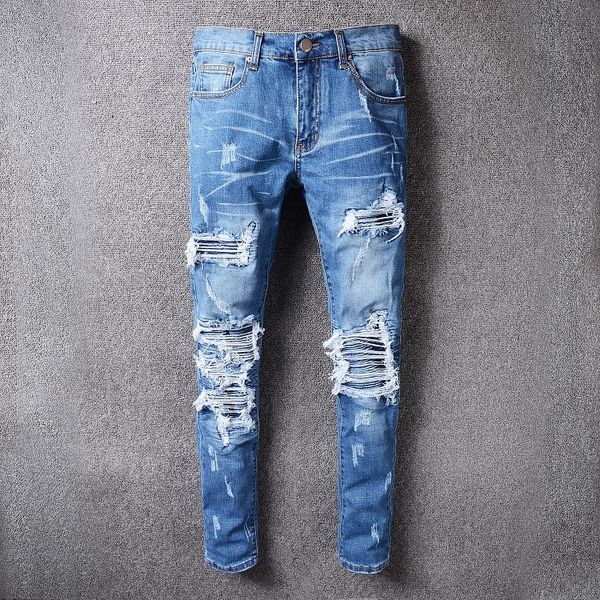 2020 High quality Mens jeans #513 Distressed Motorcycle biker jeans Slim Ripped hole stripe Famous Brand Denim pants Hip Hop jeans
2020 High quality Mens jeans #513 Distressed Motorcycle biker jeans Slim Ripped hole stripe Famous Brand Denim pants Hip Hop jeans