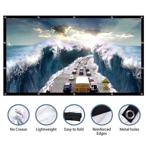 projection screens 16: 9 hd projector screen 72 84 150 inches foldable portable anti-crease reflective fabric cloth indoor movie
projection screens 16: 9 hd projector screen 72 84 150 inches foldable portable anti-crease reflective fabric cloth indoor movie