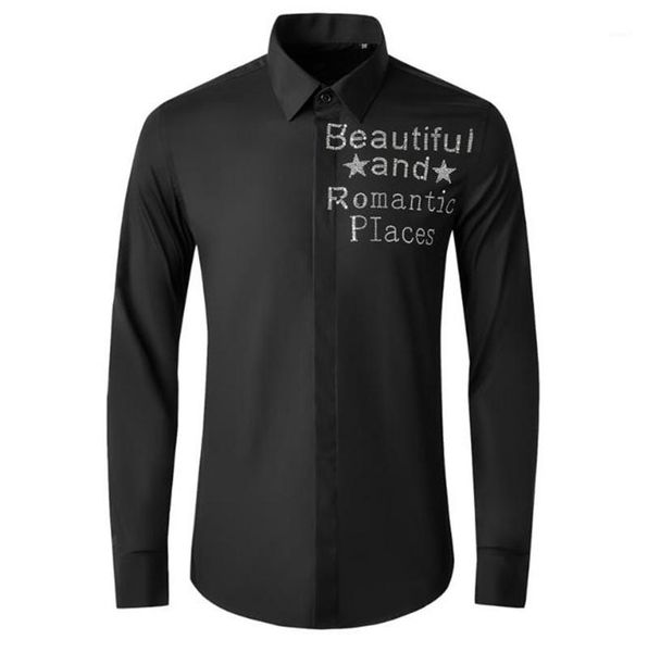 plus size mens single breasted shirts mens designer casual shirts rhinestone letter luxury long sleeve, White;black
plus size mens single breasted shirts mens designer casual shirts rhinestone letter luxury long sleeve, White;black