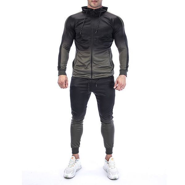 fitness sports autumn winter new 3d sweater print gradient running hooded hoodie suit men tracksuit jogging sweatshirt zipper, Gray
fitness sports autumn winter new 3d sweater print gradient running hooded hoodie suit men tracksuit jogging sweatshirt zipper, Gray
