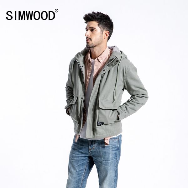 simwood brand winter jacket men casual slim fit thick coats fashion hooded velvet parka mens plus size clothes male 180531 201014, Black;brown
simwood brand winter jacket men casual slim fit thick coats fashion hooded velvet parka mens plus size clothes male 180531 201014, Black;brown