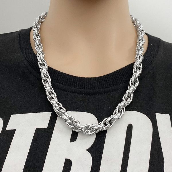 pendant necklaces fashion necklace titanium steel domineering thick personality long carved male tide chain, Silver
pendant necklaces fashion necklace titanium steel domineering thick personality long carved male tide chain, Silver