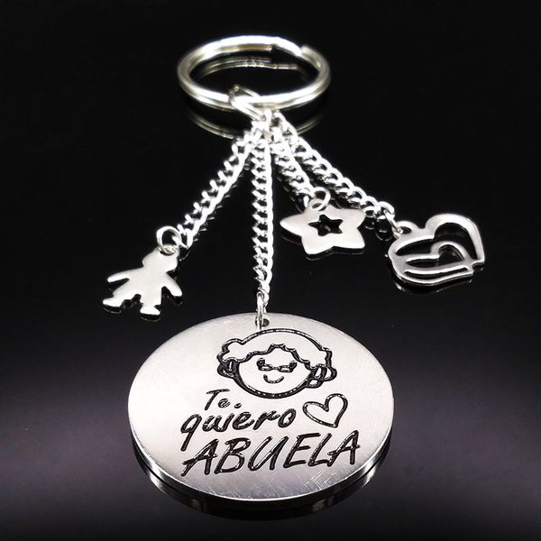 keychains grandmother silver color stainless steel keychain for women round key chain jewelry gift abuela llavero k73216
keychains grandmother silver color stainless steel keychain for women round key chain jewelry gift abuela llavero k73216