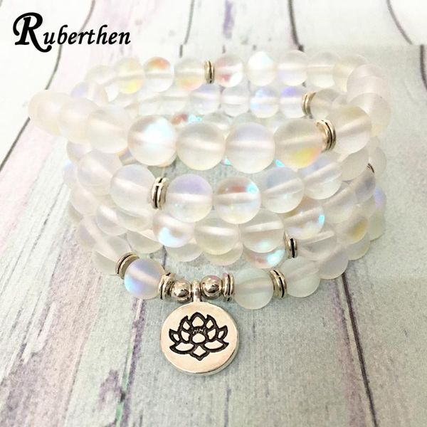 ruberthen new matte mermaid crystal beads 4 wrap bracelet trendy handmade women`s 108 mala lotus yoga bracelet or necklace, Black
ruberthen new matte mermaid crystal beads 4 wrap bracelet trendy handmade women`s 108 mala lotus yoga bracelet or necklace, Black