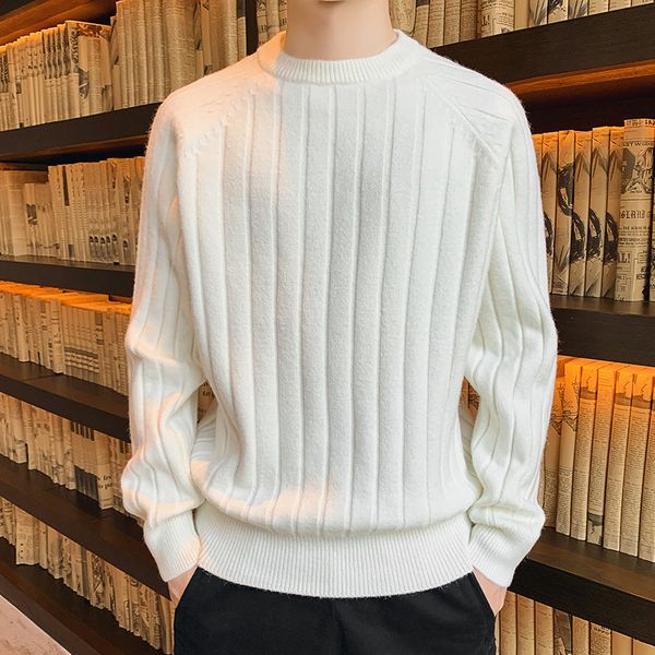 mens сплошной цвет свитер с длинным рукавом crew neck high street одежда homme осень теплый свитер, White;black
mens сплошной цвет свитер с длинным рукавом crew neck high street одежда homme осень теплый свитер, White;black