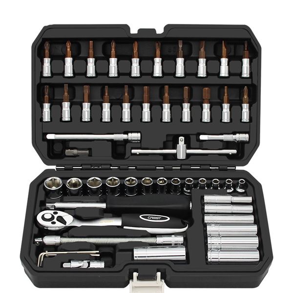 53pcs 1/4"set car motorcycle repair tool ratchet wrench set drive socket spanner kit batch head screwdriver socket set diy tools
53pcs 1/4"set car motorcycle repair tool ratchet wrench set drive socket spanner kit batch head screwdriver socket set diy tools