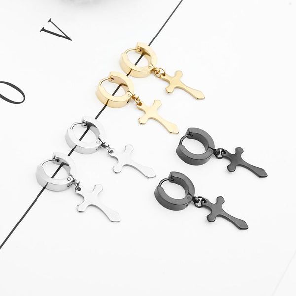 hoop & huggie fashion women punk cross earring silver color gold black steel round jesus charm long earrings jewelry, Golden;silver
hoop & huggie fashion women punk cross earring silver color gold black steel round jesus charm long earrings jewelry, Golden;silver