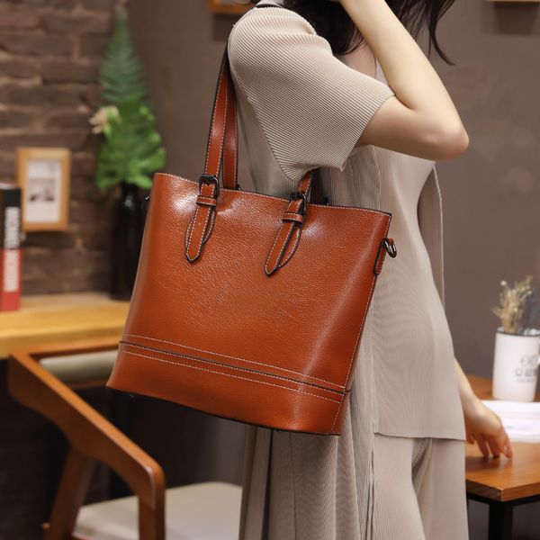 women's fashion handbag 2020 new style tote bag pu portable shoulder bag retro shoulder women's