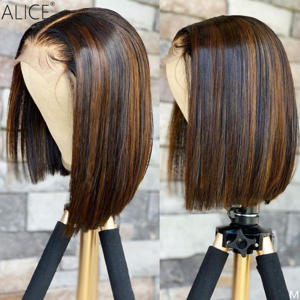 alice highlight bob 4x4 lace front human hair wigs scalp closure wigs with baby hair 130 density non-remy, Black;brown
alice highlight bob 4x4 lace front human hair wigs scalp closure wigs with baby hair 130 density non-remy, Black;brown