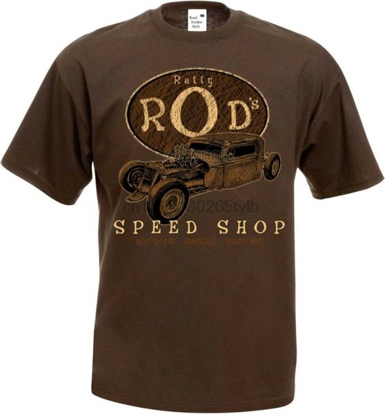 t shirt im schokoton v8- rod-us car-& `50 stylemotiv patty rod `s