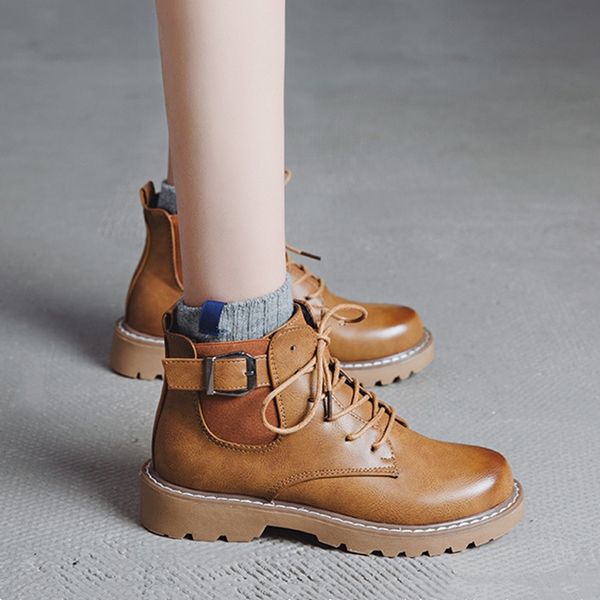 boots autumn fashion women brown pu ankle buckle ladies casual shoes lace-up motorcycle boot botas mujer, Black
boots autumn fashion women brown pu ankle buckle ladies casual shoes lace-up motorcycle boot botas mujer, Black