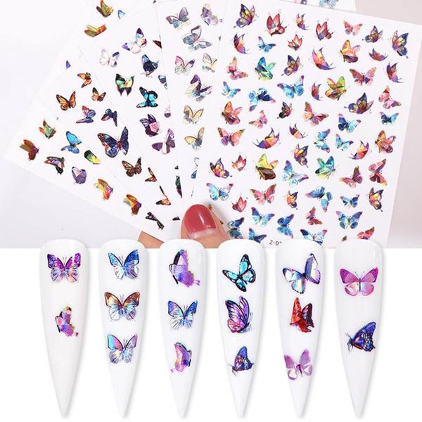 1pc 3d butterfly nail art stickers adhesive sliders colorful laser nail decals foils wraps decorations art manicure tools, Black
1pc 3d butterfly nail art stickers adhesive sliders colorful laser nail decals foils wraps decorations art manicure tools, Black