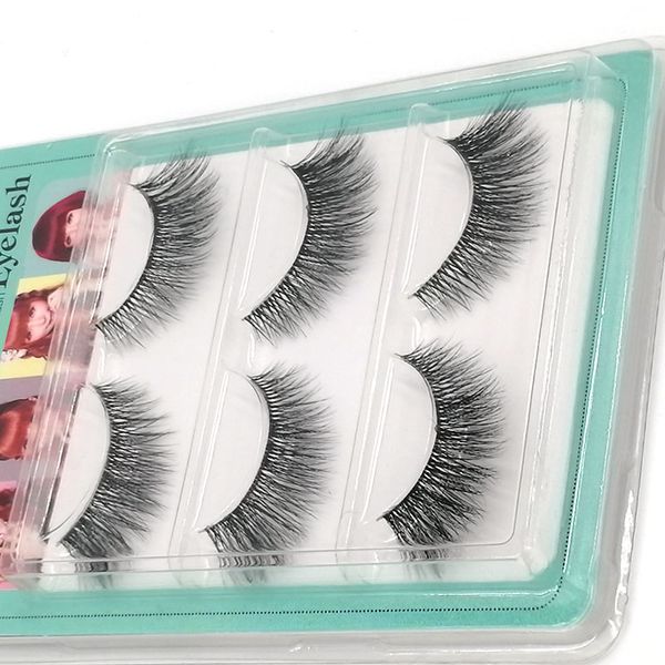 false eyelashes 3 pairs/set 3d hand-made eye makeup tools 
false eyelashes 3 pairs/set 3d hand-made eye makeup tools