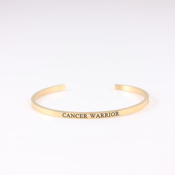 bangle cancer warrior gold color inspirational 316l stainless steel for women men, Black
bangle cancer warrior gold color inspirational 316l stainless steel for women men, Black
