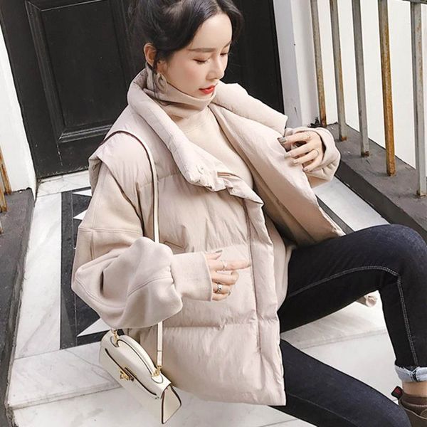 apricot black loose vest women autumn winter vest jacket female down cotton winter coat stand collar short waistcoat women c6678
apricot black loose vest women autumn winter vest jacket female down cotton winter coat stand collar short waistcoat women c6678