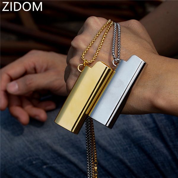 2020 men hip hop lighter cover shape pendant necklaces stainless steel male fashion hip hop pendants necklace jewelry gifts, Silver
2020 men hip hop lighter cover shape pendant necklaces stainless steel male fashion hip hop pendants necklace jewelry gifts, Silver