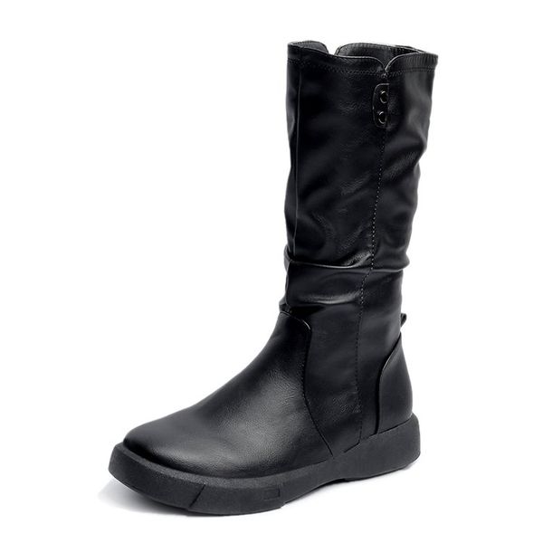 knees high flat boots women pu leather suede matte boots slip on zapatos de mujer solid riding winter shoes, Black
knees high flat boots women pu leather suede matte boots slip on zapatos de mujer solid riding winter shoes, Black