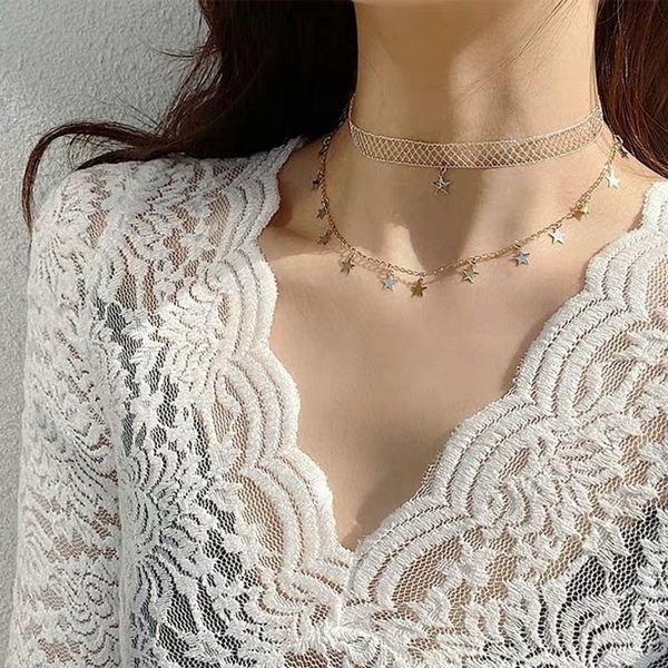подвеска цепи двойной слой кружева gold star party женское ожерелье мода женский choker ожерелья kpop egirl эстетическая ювелирные изделия, Golden;silver
подвеска цепи двойной слой кружева gold star party женское ожерелье мода женский choker ожерелья kpop egirl эстетическая ювелирные изделия, Golden;silver