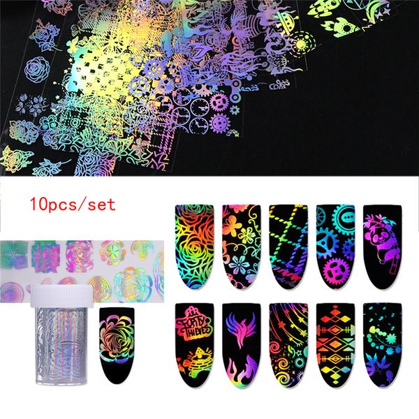 10pcs/roll holographic nail foil flame dandelion panda bamboo holo nail art transfer sticker water slide art decals 4x20cm, Black
10pcs/roll holographic nail foil flame dandelion panda bamboo holo nail art transfer sticker water slide art decals 4x20cm, Black