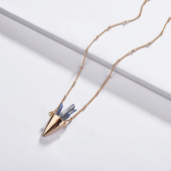 summer geometric charm jewelry dainty chain delicate short necklace natural quartz druzy stone pendant necklaces for women, Silver
summer geometric charm jewelry dainty chain delicate short necklace natural quartz druzy stone pendant necklaces for women, Silver