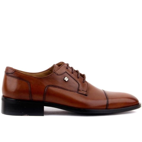 fosco-tan leather men 's classic shoes, Black