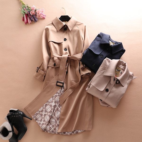 2020 spring autumn trench coat women casual single-breasted simple classic long windbreaker with belt chic female high quality, Tan;black
2020 spring autumn trench coat women casual single-breasted simple classic long windbreaker with belt chic female high quality, Tan;black