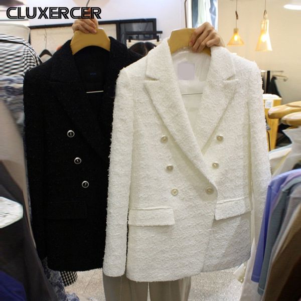 women's suits & blazers 2021 tweed office blazer jacket women spring autumn double breasted long sleeve white black suit coat
women's suits & blazers 2021 tweed office blazer jacket women spring autumn double breasted long sleeve white black suit coat