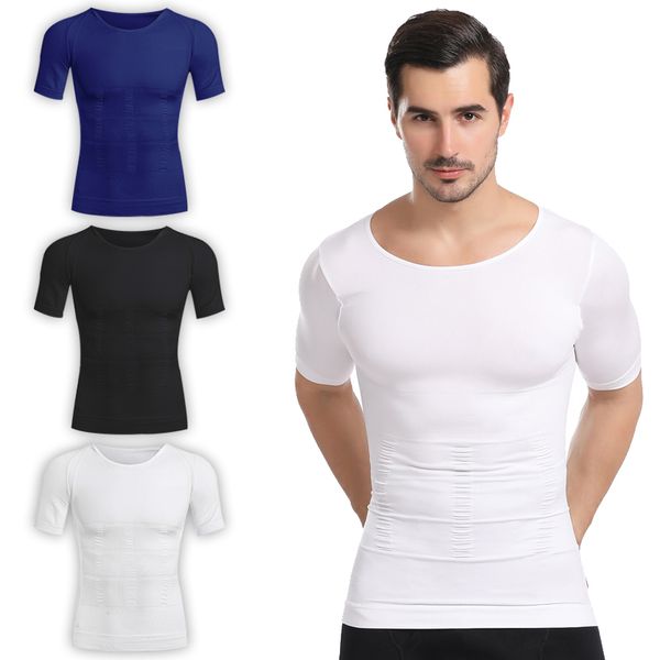 running jerseys mens slimming body shaper vest fitness elastic shirt abdomen waist posture corrector corset, Black;blue
running jerseys mens slimming body shaper vest fitness elastic shirt abdomen waist posture corrector corset, Black;blue