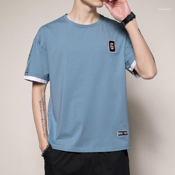 sleeve tshirt summer casual crew neck fashion designer loose tees male mens print short, White;black
sleeve tshirt summer casual crew neck fashion designer loose tees male mens print short, White;black