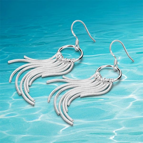 new products on the shelves, 925 pure silver earrings, multi-line long tassels drop earrings , women's fashion accessories
new products on the shelves, 925 pure silver earrings, multi-line long tassels drop earrings , women's fashion accessories