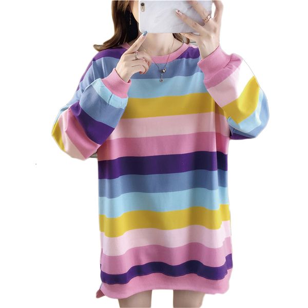 qrwr 2020 осень weatshirt мода радуга полосатой повседневный длинным рукавом сыпучие o шеи крупногабаритные толстовки женщины, Black
qrwr 2020 осень weatshirt мода радуга полосатой повседневный длинным рукавом сыпучие o шеи крупногабаритные толстовки женщины, Black