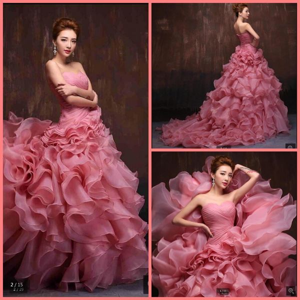 2020 robe de soiree pink organza ball gown prom dress strapless sweetheart neck pleated ruffles stylish prom party gowns court train dresses, Black
2020 robe de soiree pink organza ball gown prom dress strapless sweetheart neck pleated ruffles stylish prom party gowns court train dresses, Black