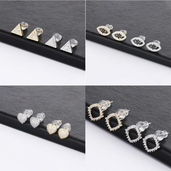 stud triangle geometric eyes earring minimalist ear studs mini heart shiny zircon earrings for women female jewelry gifts, Golden;silver
stud triangle geometric eyes earring minimalist ear studs mini heart shiny zircon earrings for women female jewelry gifts, Golden;silver