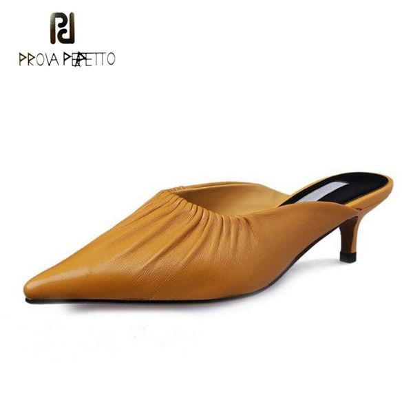 slippers prova perfetto pointed toe med heel half women pleated design solid color slip on mules shoes zapatos mujer, Black
slippers prova perfetto pointed toe med heel half women pleated design solid color slip on mules shoes zapatos mujer, Black