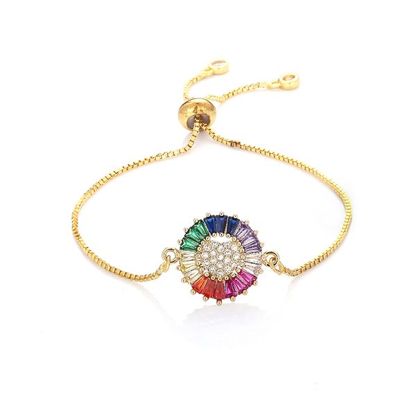women's rainbow round heart bracelets jewelry gold cz colorful zircon bracelet bangle adjustable chain bracelet for women, Golden;silver
women's rainbow round heart bracelets jewelry gold cz colorful zircon bracelet bangle adjustable chain bracelet for women, Golden;silver