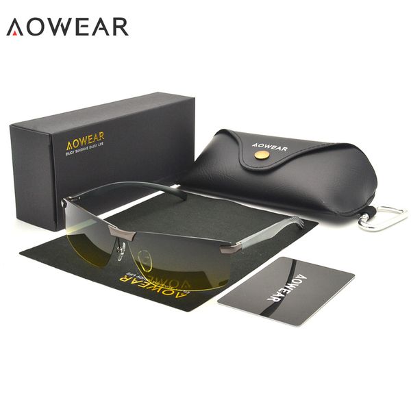 sunglasses aowear day night driver men polarized vision yellow glasses male aluminium magnesium goggles sun case, White;black
sunglasses aowear day night driver men polarized vision yellow glasses male aluminium magnesium goggles sun case, White;black