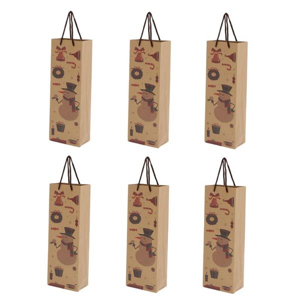 6pcs christmas wine bottle gift bags reusable kraft paper shopping bag packing bags with handle for christmas festival party
6pcs christmas wine bottle gift bags reusable kraft paper shopping bag packing bags with handle for christmas festival party