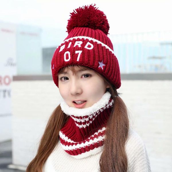 beanie/skull caps women's autumn winter hat scarf knitted embroidery letter wool warm thick windproof and set for women, Blue;gray
beanie/skull caps women's autumn winter hat scarf knitted embroidery letter wool warm thick windproof and set for women, Blue;gray