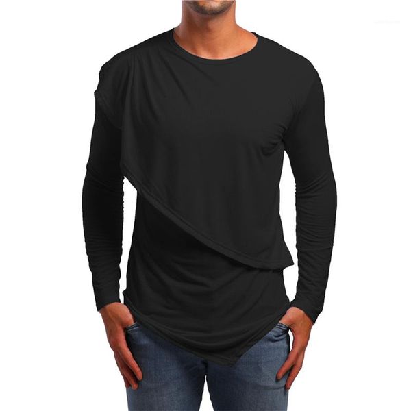 tees homme solid color street wear mens irregular splicing t shirt long sleeve crew neck, White;black
tees homme solid color street wear mens irregular splicing t shirt long sleeve crew neck, White;black