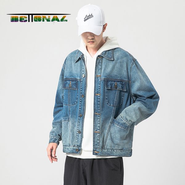 bettonal youth clothes vintage denim jacket men coats streetwear autumn winter multiple pocket hip hop male clothing korea japan, Black;brown
bettonal youth clothes vintage denim jacket men coats streetwear autumn winter multiple pocket hip hop male clothing korea japan, Black;brown