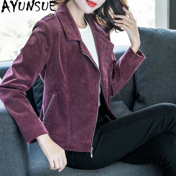 women's jackets ayunsue corduroy jacket women motorcycle vintage spring autumn coat korean clothes 2021 jaqueta feminina ljf1813162q kj, Black;brown
women's jackets ayunsue corduroy jacket women motorcycle vintage spring autumn coat korean clothes 2021 jaqueta feminina ljf1813162q kj, Black;brown