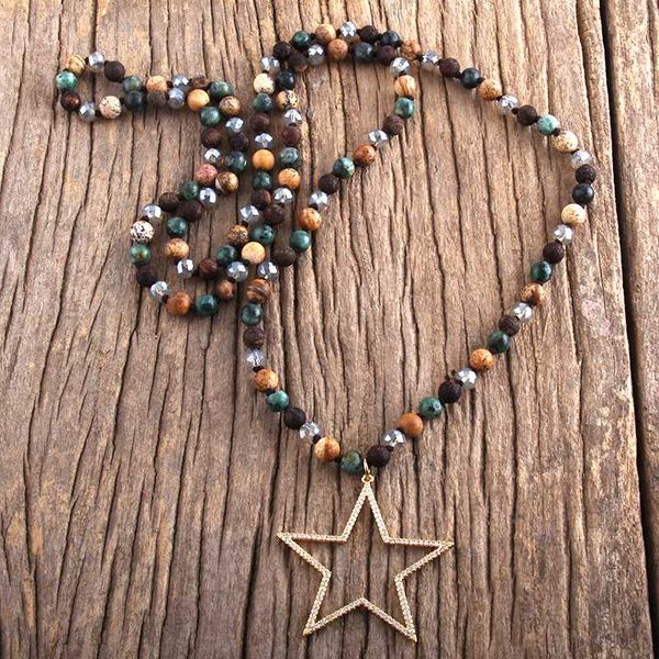 pendant necklaces rh fashion boho jewelry 6mm natural stones with cubic zircon pentagram women necklace gift, Silver
pendant necklaces rh fashion boho jewelry 6mm natural stones with cubic zircon pentagram women necklace gift, Silver