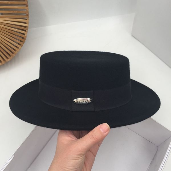 stingy brim hats fedora flat-ed hat socialite black ins fashion wool felt for women famale caps, Blue;gray
stingy brim hats fedora flat-ed hat socialite black ins fashion wool felt for women famale caps, Blue;gray