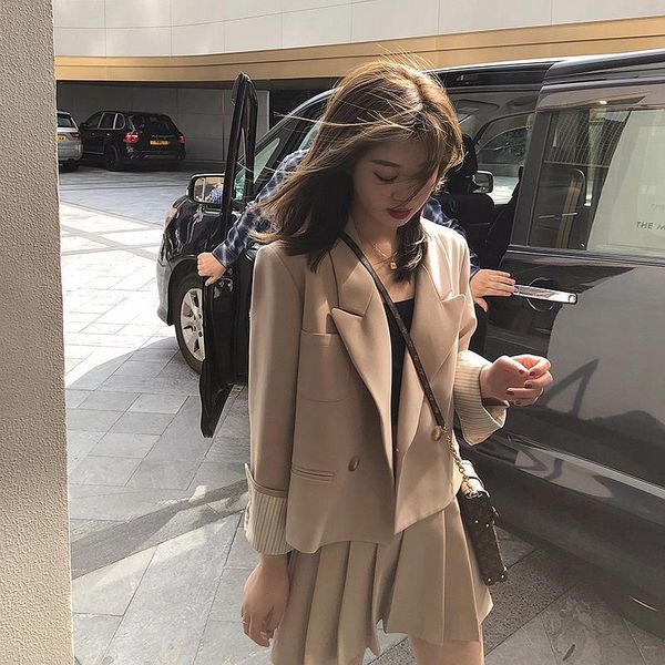 short-height temperament royal sister fried street professional network red korean style suit skirt two piece suit women's, White
short-height temperament royal sister fried street professional network red korean style suit skirt two piece suit women's, White