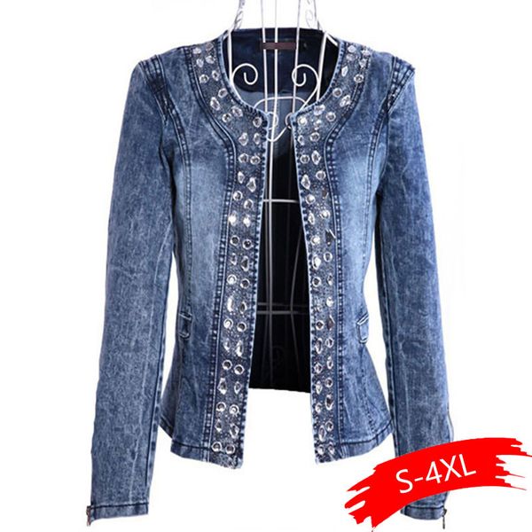 denim jackets for women rhinestone paillette woman coats blaser vintage water-wash casual lady jeans cardigan jaqueta feminina, Black
denim jackets for women rhinestone paillette woman coats blaser vintage water-wash casual lady jeans cardigan jaqueta feminina, Black