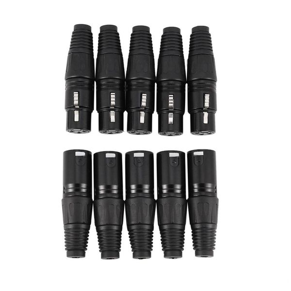 new 5 pairs 3-pin xlr mic microphone audio connector male plug female socket 
new 5 pairs 3-pin xlr mic microphone audio connector male plug female socket
