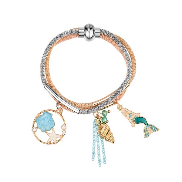 charm bracelets mermaid conch pendant bracelet for female girls jewelry gift 2021 fashion bohemian magnet pulseras, Golden;silver
charm bracelets mermaid conch pendant bracelet for female girls jewelry gift 2021 fashion bohemian magnet pulseras, Golden;silver