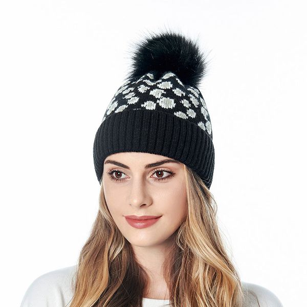 sparsil women leopard knitted beanie hat female winter thick warm removable fur pompom cap elegant skiing running sport skullie, Blue;gray
sparsil women leopard knitted beanie hat female winter thick warm removable fur pompom cap elegant skiing running sport skullie, Blue;gray