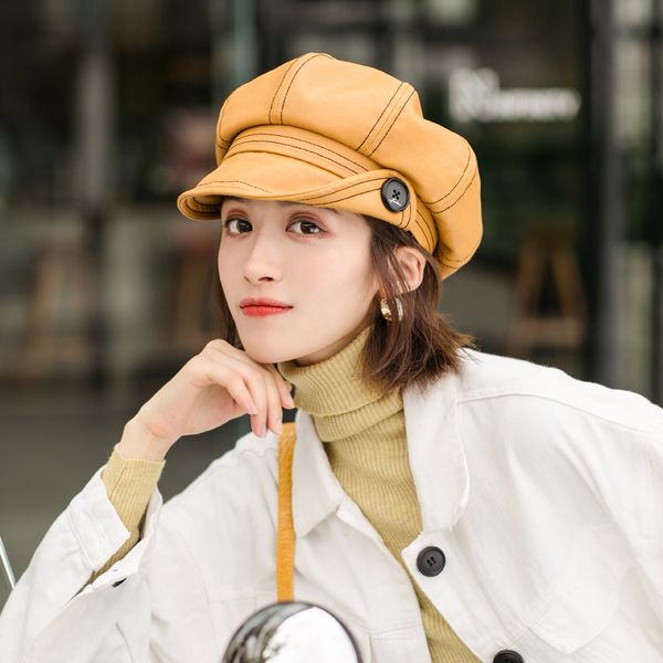new fashion pu leather buttons octagonal hats for women autumn winter british newsboy caps female painter caps visors chapeau, Blue;gray
new fashion pu leather buttons octagonal hats for women autumn winter british newsboy caps female painter caps visors chapeau, Blue;gray